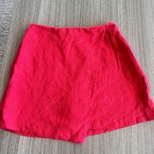 Abercrombie & Fitch Linen blend red Skort